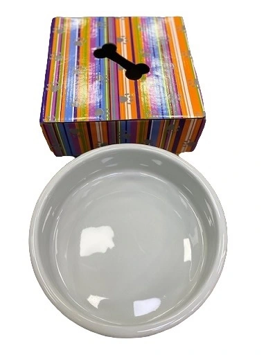 Keramisk Hundeskål farvet med poter 19 cm